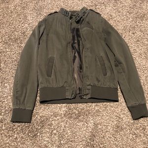 Green bomber jacket